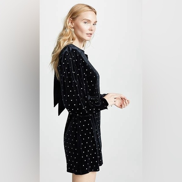 Rebecca Minkoff Velvet Embellished Mini Dress Size 0 - Picture 6 of 10
